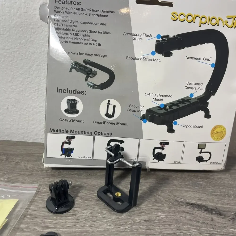 Cam Caddie Scorpion Jr. Original Universal Stabilizing Camera Handle Grip Boxed